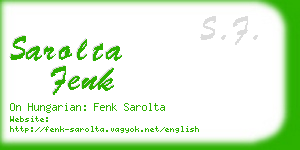 sarolta fenk business card